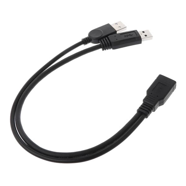 able HUB USB 2.0 A Uros - 2 Kaksinkertainen USB Naaras Jakaja Latauskaapeli
