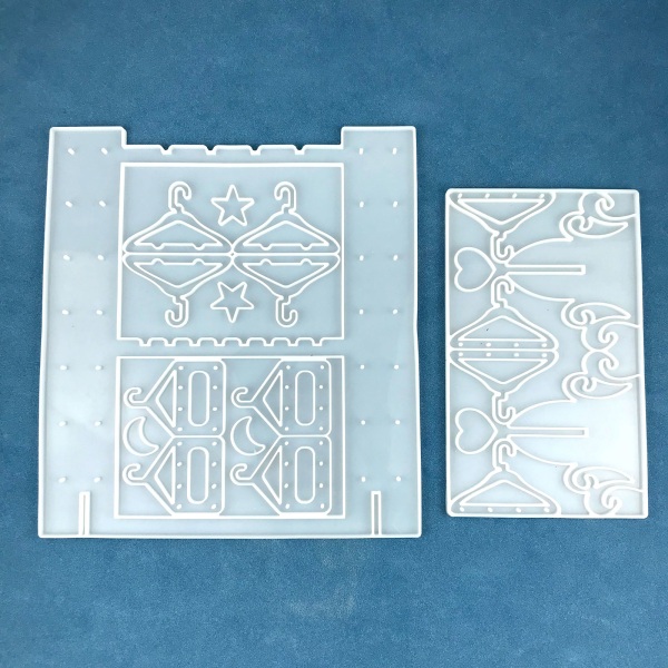 2st Örhängeförvaring Drop Lim Molds Gör-det-själv örhängen Display Rack Smycken Förvaringsställ Smyckeshängare Form