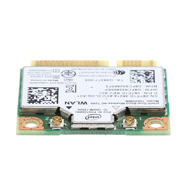7260HMW nätverkskort Dual Band Bluetooth-kompatibelt 4.0 Wireless Mini PCI-E WIFI-kort för Intel 7260 AC