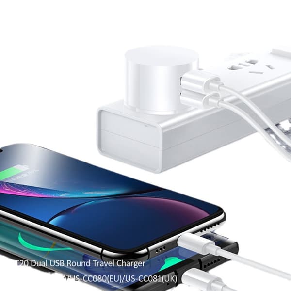 Doble USB-reiseladere 5V2/1A hurtiglading europeiske plugger små for reise