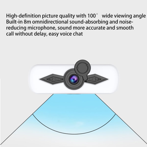 Högupplöst webbkamera 1080P med inbyggd mikrofon USB2.0-kontakt för Play Autofokus vidbildskamera för bärbar dator Video V292K autofocus