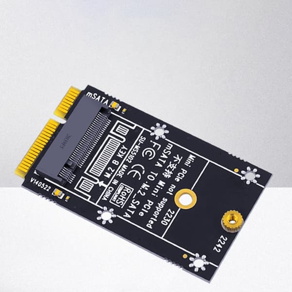 MSATA - M.2 SATA -sovitinlaajennuskortti, tukee SSD 2230 2242 6 Gbps nopea