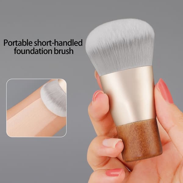 Blød fiber oval ansigtsmakeupværktøj, blending, buffing concealerbørste til kvinder
