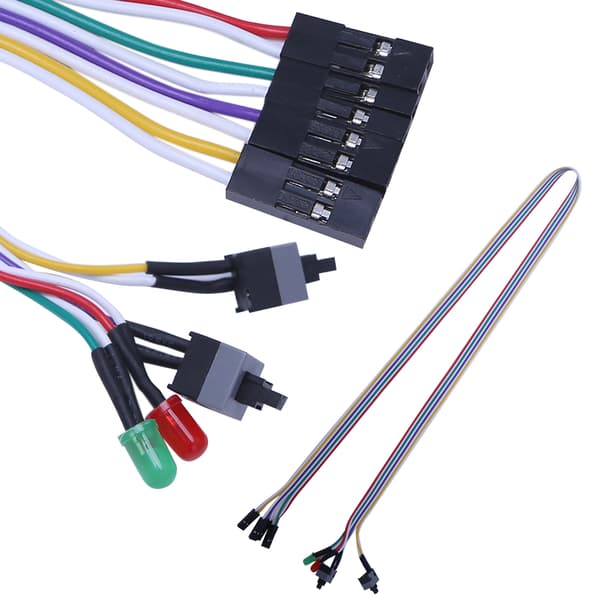 Atx Power Reset Switch-kabel med LED-lys til computer PC Power Reset ON OFF