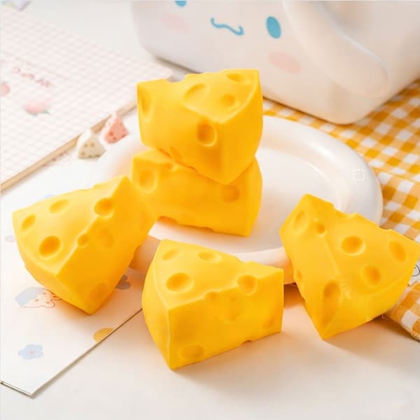 Simulering Ostform Klämleksak Stressreducerande Klämleksak För Sensorisk Lek cheese triangle