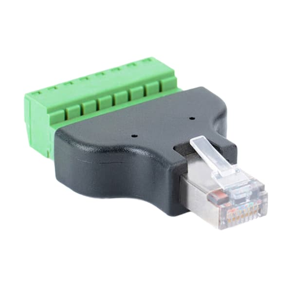 Kompakt RJ45 til 8PIN Terminal Adapter Korrosionsfri Problemfri Dataoverførsel