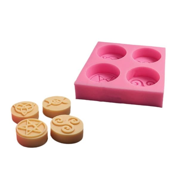 Robuste silikonformer for harpiks, gips og stearinlys med symbolformer