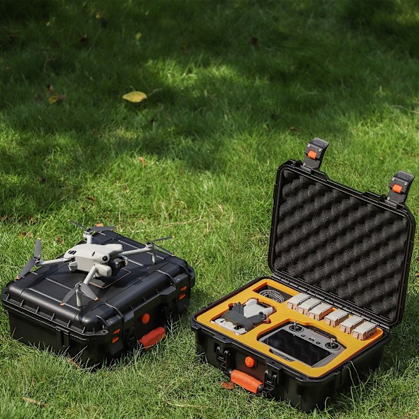 Kompakt case Bekväm förvaringslösning för Mini 4 Pro Flight Vattentät case med säker knapp
