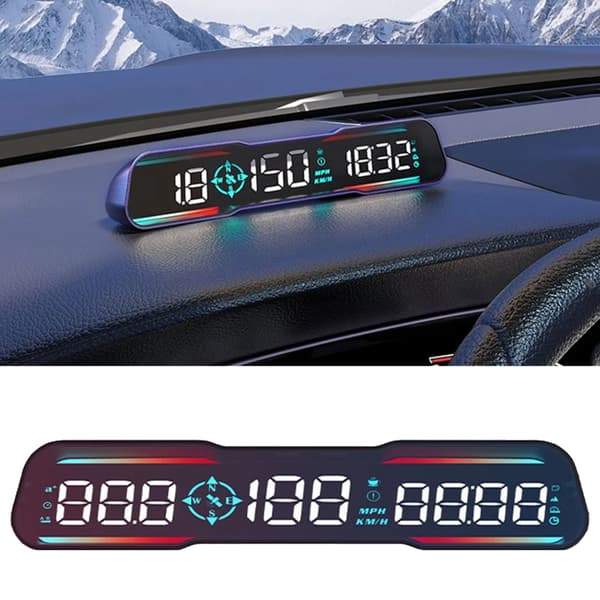 Bil Hastighedsdisplay Alarm Påmindelse Meter Ur Auto Digital Speedometer ABS+PC