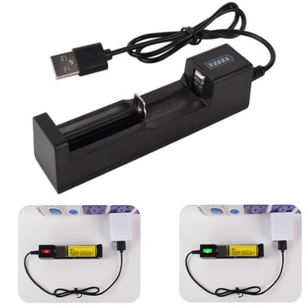 Batteriladdare med IC-skydd 1-plats batteridocka USB
