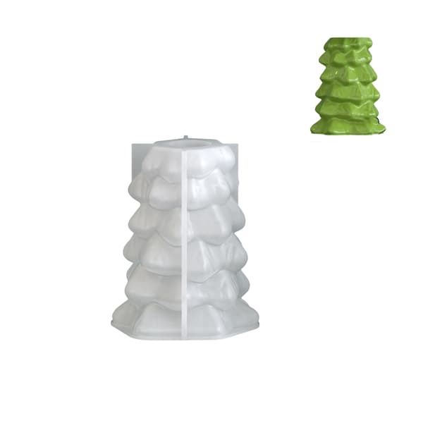 Solid Fleksibel Silikon Lysestake Baseform DIY Håndverk Sement Gips Resin Pattern 2