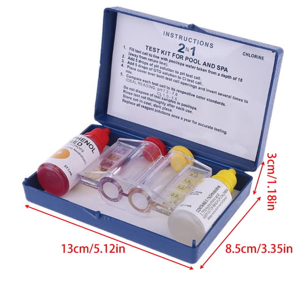 pH Klor Vattenkvalitet Testkit Pool Hydroponik Akvarium Testare