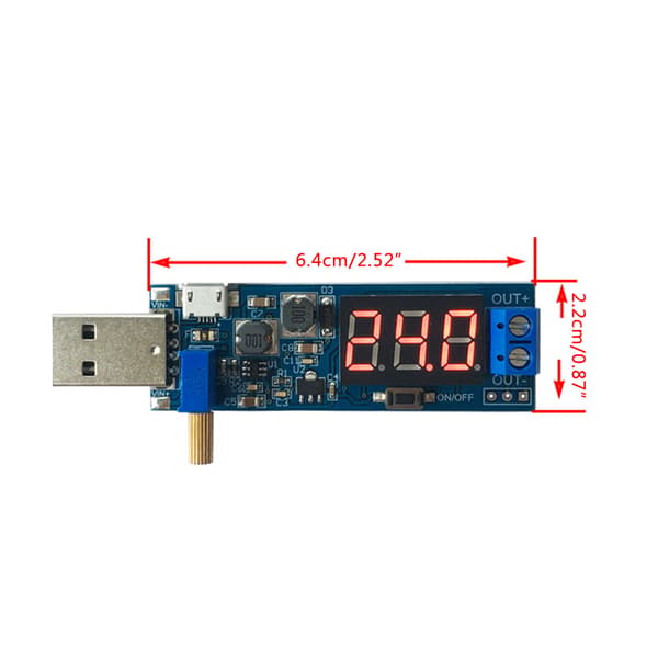 DC-DC 5V till 1,2V-24V USB Step UP/Down Power Supply Module Justerbar omvandlare