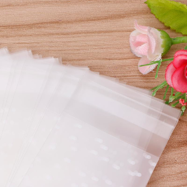100 st jul självhäftande kaka godis behandla present DIY plast paketpåse null - M
