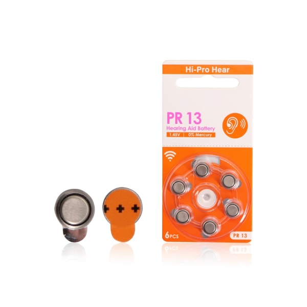 Paket med 6/30/60 st Zink-manganbatterier med hög kapacitet Set för hörapparater Långvarig power PR312 A312 knappcell 1 card 6 pieces