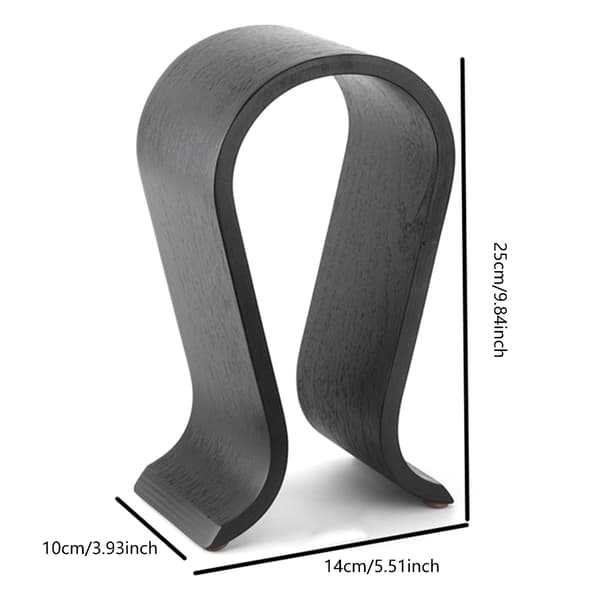 Moderne Træ Headset Holder Skrivebordsorganisator Stativ til de fleste Over Ear Modeller White