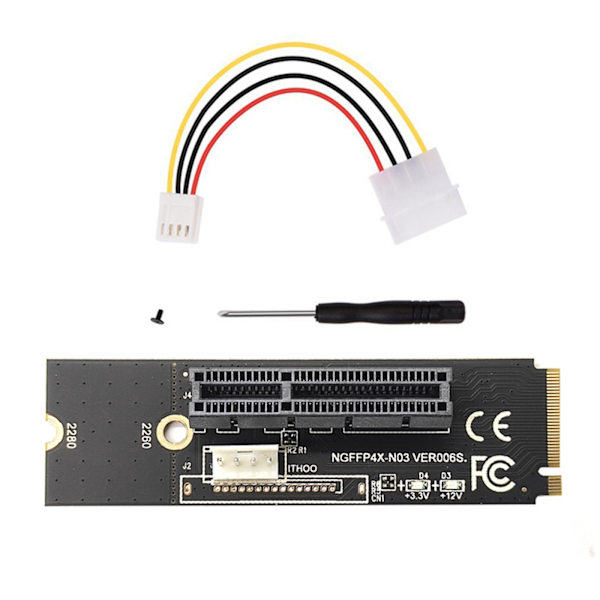 för M.2 NGFF till PCI-E 1X 4X Riser Card M2 för M för nyckel till PCIe X4 Transfer med LED-indikator för PCI för Express 1X till 4pin