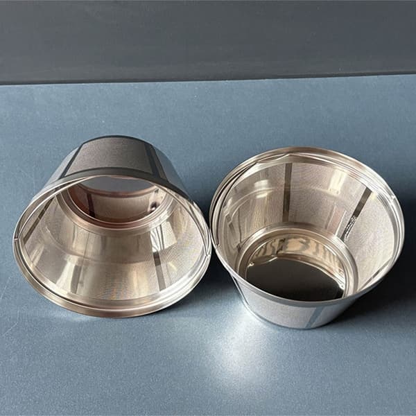 Holdbar 304 rustfrit stål kaffefilterkurv til espressomaskiner Serves 4