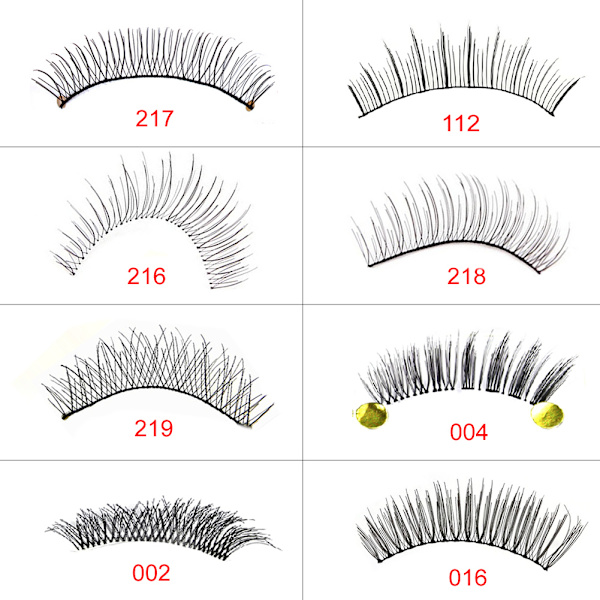 10 par lösögonfransar Handgjorda långa tjocka för Cross Soft Natural Fake Eye Las