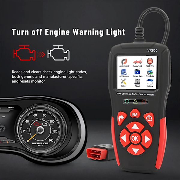 VR800 CAN Diagnostikverktyg Auto Kodläsare Auto Scanner Verktyg