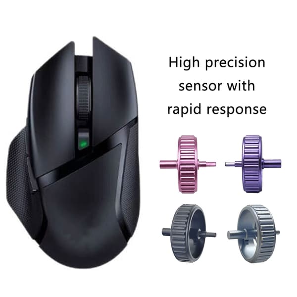 Metal Musehjul Præcis Sensor Aluminium Til Basilisk 3 X HyperSpeed Pink