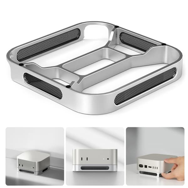 Varmeavledningsstativ for Macmini, stillegående drift og sikker enhet