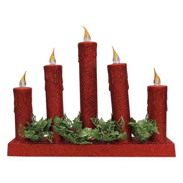 Christmas Electric Candle Light Desktop Dekorativ Flameless Candle för Festival Holiday Decorations Gift