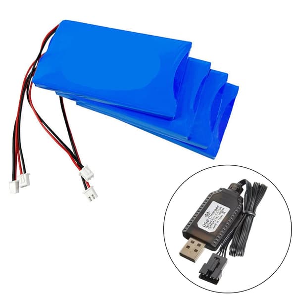2-pak USB-ladekabel SM2.0 4P stikforbindelser til 7,4V bilmodeller