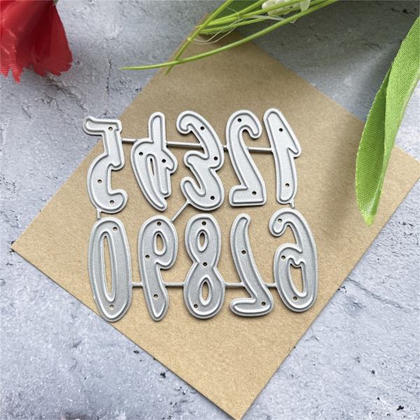 Bokstavsnummer Metall Skärmaskiner Scrapbooking Stencil stansar Kort Prägling DIY Fotoalbum Mall Form 3633