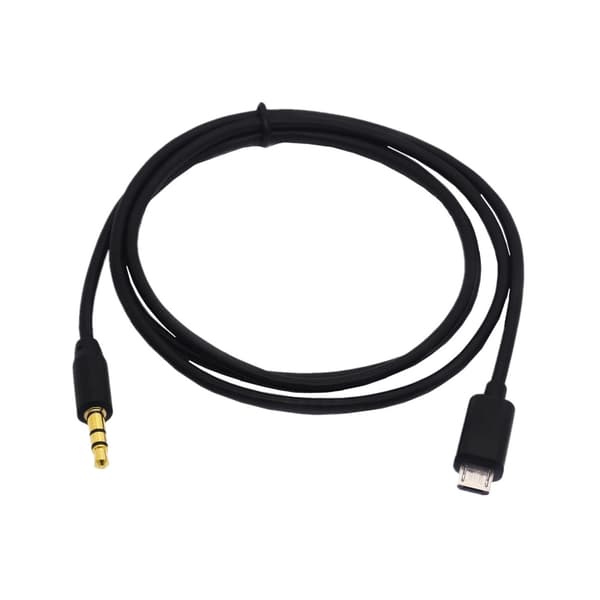 Micros USB til 3,5 mm hann lydbil Aux-kabel for tilkobling til bilsystemer