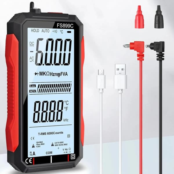 Digital multimeter voltmeter med temperaturfunktion för hemmabruk