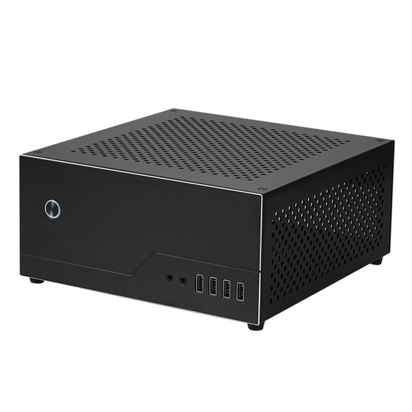 FH01 Mini ITX Datorchassi Helt i Aluminium HTPC Kontor Hemmabio Datorlåda Stationär Chassi Främre USB 3.0