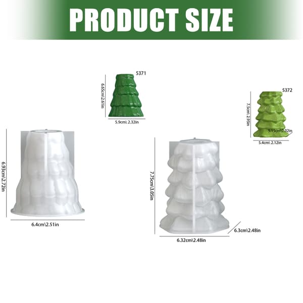 Solid Fleksibel Silikon Lysestake Baseform DIY Håndverk Sement Gips Resin Pattern 1