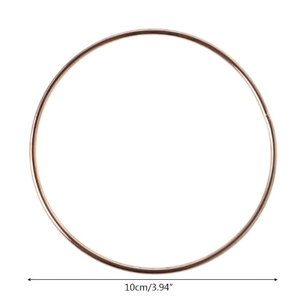 Rund Drömfångare Ring Järn Makrame Ringar Hoops DIY Crafts Project för jul Alla hjärtans semesterdekorationer 14cm