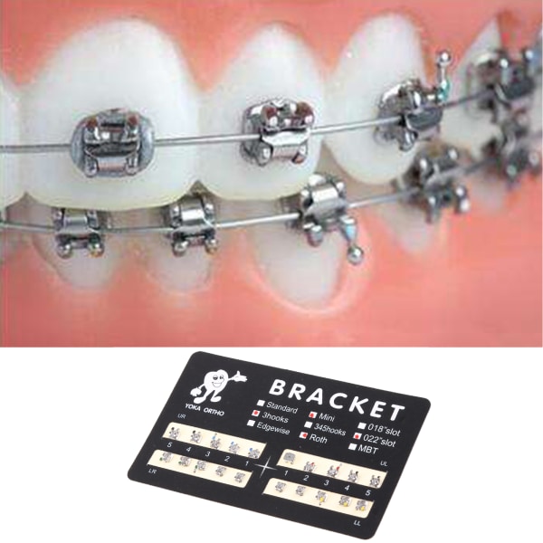 20 st per förpackning Tandfästen Ortodontisk tandställning Metall Mini Roth Slot 0,22 krokar 3 hållbara tandvårdsverktyg