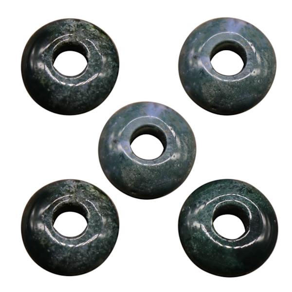 5 st 8x14mm Natursten Kristall Rund Form Stora Hål Pärlor Hänge DIY Smyckestillverkning Halsband Örhängen Armband