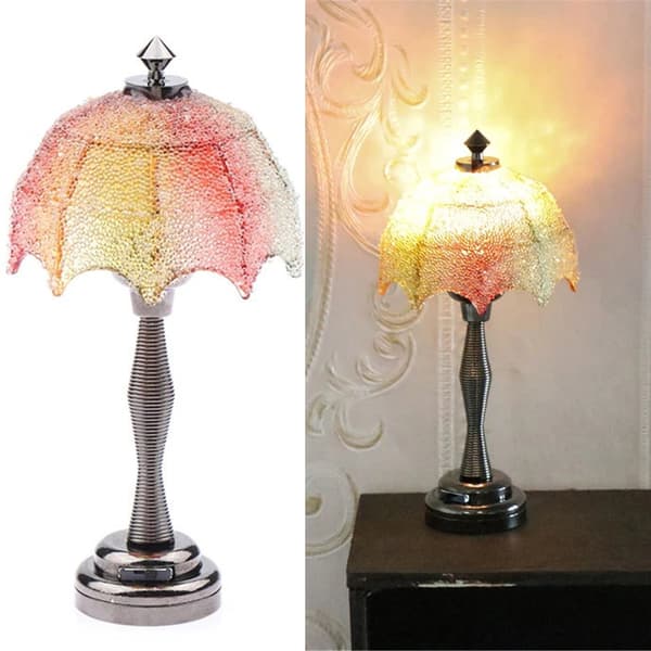 Miniature Bordlampe Model Dukkehus Tilbehør Rollespil Møbler
