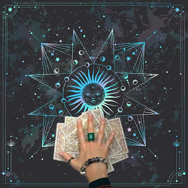 Fyrkantig Flanell Tarot Altarduk Brädspel Astrologiska Orakelkort Pad Bordsöverdrag Kortmatta Spådomar Duk