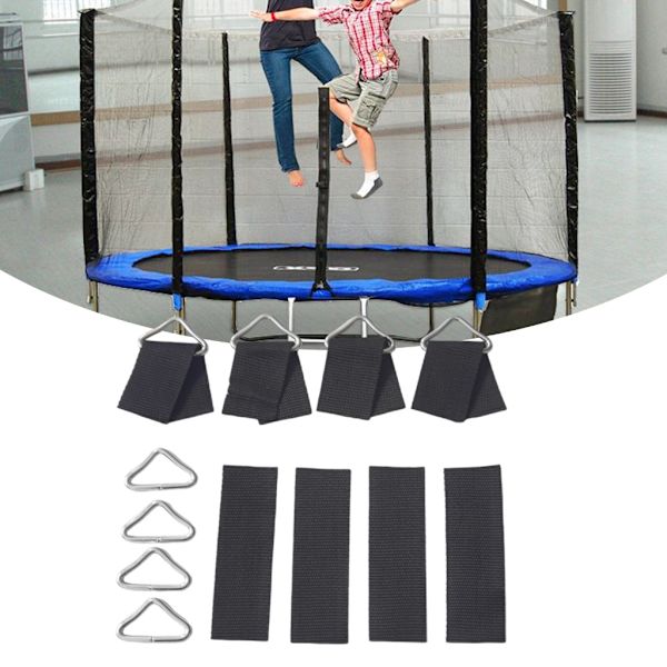 Förpackning med 30 Triangulära Ersättningsringar för Trampolin Galvaniserat Stål