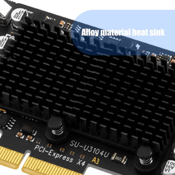 4-portars USB3.2 PCIE-expansionskort Snabb dataöverföring 10 Gbps adapterkort