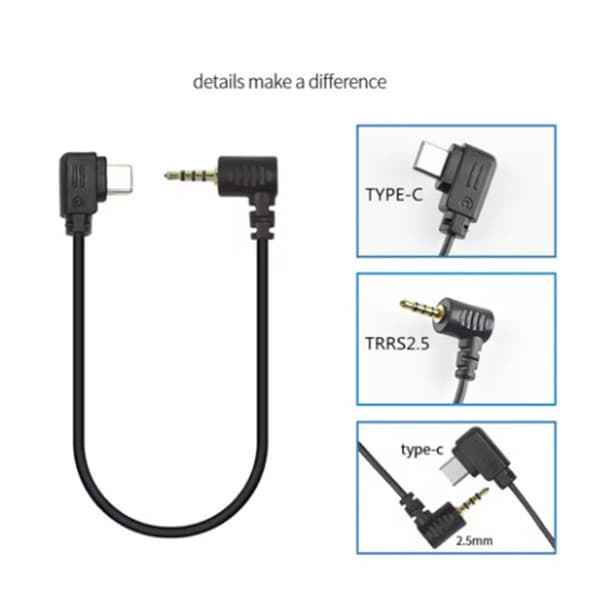 USB C til 2,5 mm udløserkabel erstatning til GH6 GH4/5/6/7 S5II G95