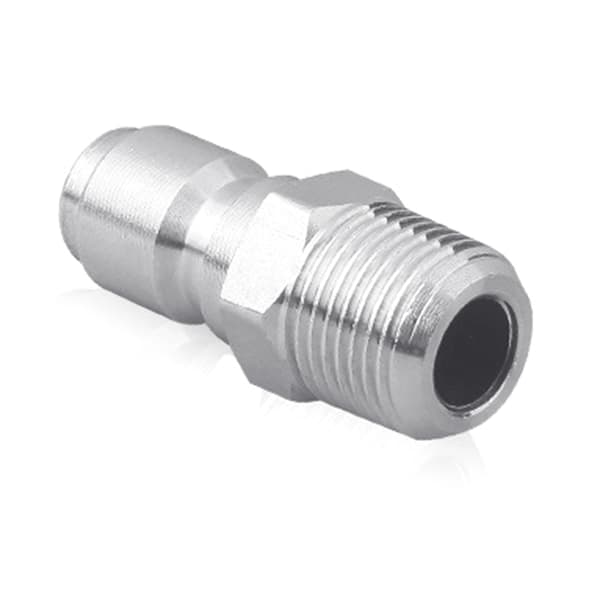 2 stk. spændeskive trykvasker fittings rustfrit stål 3/8 tommer han NPT stik