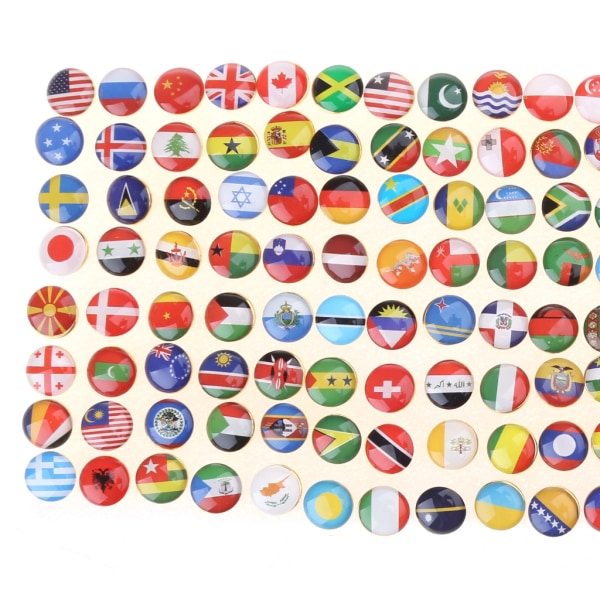 194 st Slitstarka nationell flagga trycknålar Tummen Tack Knäppstift häftstift för anslagstavla Markörer Kontor Skolmaterial