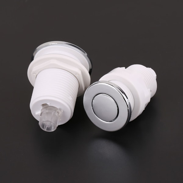 På Av Tryck luftströmbrytare 28mm/32mm för badkar Spa avfall sophantering Whirlpool pneumatisk strömbrytare Silver 28mm