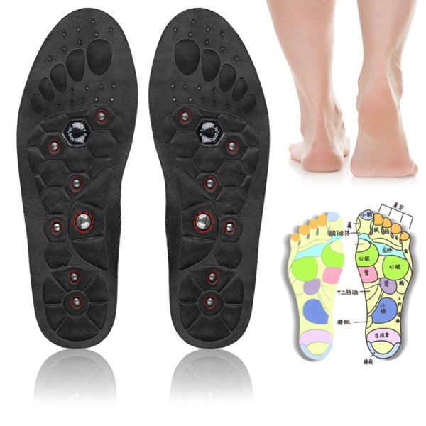 1 par magnetisk terapi massage innersulor för fötter Unisex viktminskning fot magnet S