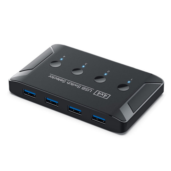 USB KVM -kytkin USB 3.0 2.0 -kytkin KVM -kytkin Windows10 PC:lle Näppäimistö Hiiri Tulostin 4 PC:tä Jakavat 4 USB -kytkinlaitetta