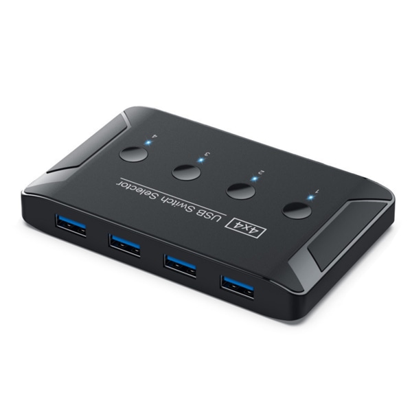 USB KVM Switch USB 3.0 2.0 Switch KVM-switch för Windows10 PC Tangentbord Mus Skrivare 4 Datorer Delar 4 Enheter USB-switch