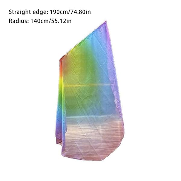 Chiffon Gradient Regnbue Lovsang Dans Tilbedelsesflag til Kvinder og Performere