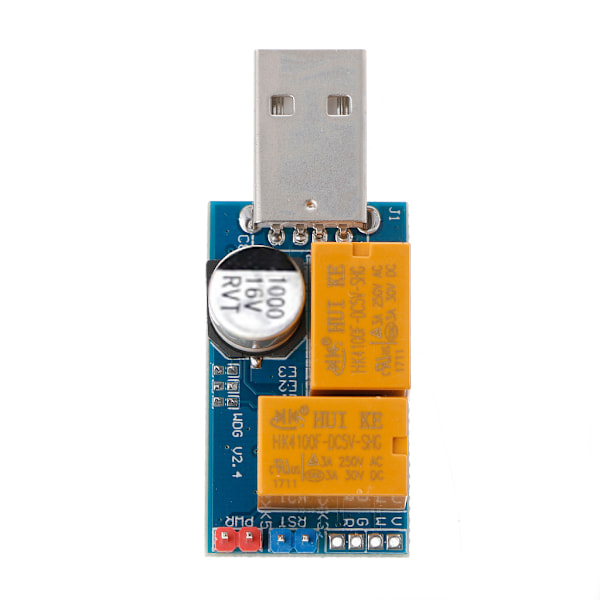 Mining USB Watch-Dog Crash 24H obevakad automatisk omstart Double Relay Timer Omstart för PC Gaming Server Miner
