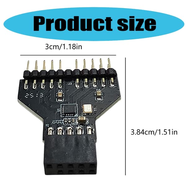 USB 2.0-stik til RGB USB2.0 9-benet interface splitter computeradapter